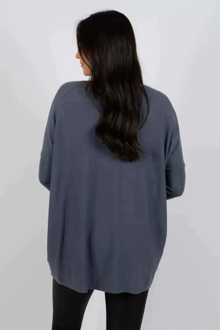 Long Sweater | Loose Fit | Pockets | Oversized Jumper | Women's Knitwear-Grace Aura