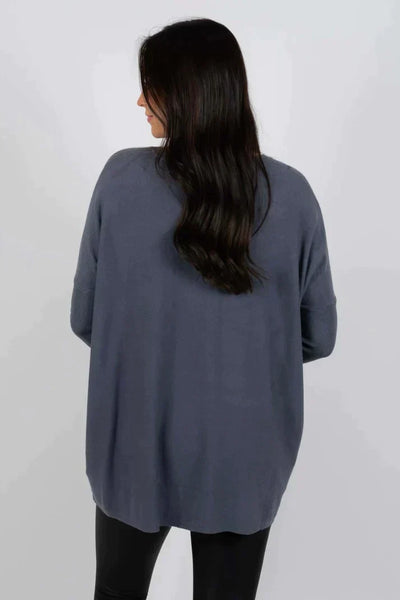 Long Sweater | Loose Fit | Pockets | Oversized Jumper | Women's Knitwear-Grace Aura