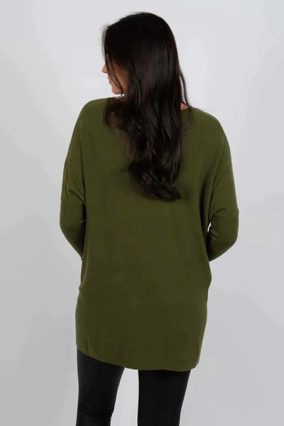 Long Sweater | Loose Fit | Pockets | Oversized Jumper | Women's Knitwear-Grace Aura