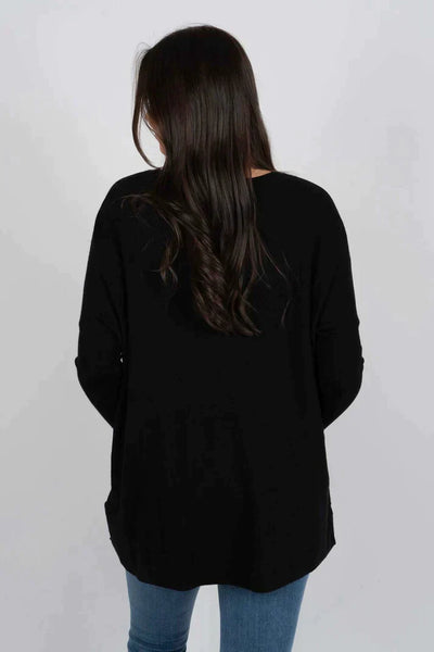 Long Sweater | Loose Fit | Pockets | Oversized Jumper | Women's Knitwear-Grace Aura