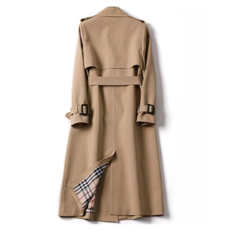 Long Trench Coat | Belt | Double Breasted | Autumn Coat | Women's Trench Coat-Grace Aura