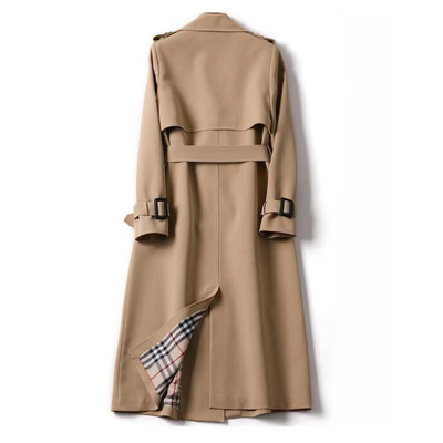 Long Trench Coat | Belt | Double Breasted | Autumn Coat | Women's Trench Coat-Grace Aura