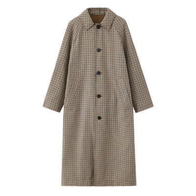 Long Trench Coat - Women's Single Breasted Oversized Trench Coat-Grace Aura