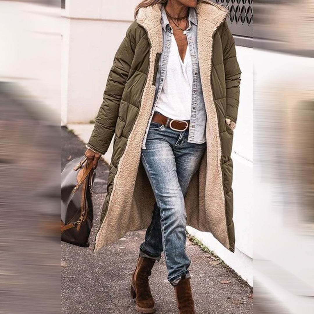Long Winter Coat - Fleece Lined - Hooded - Long Puffer Coat - Long Overcoat Women-Grace Aura