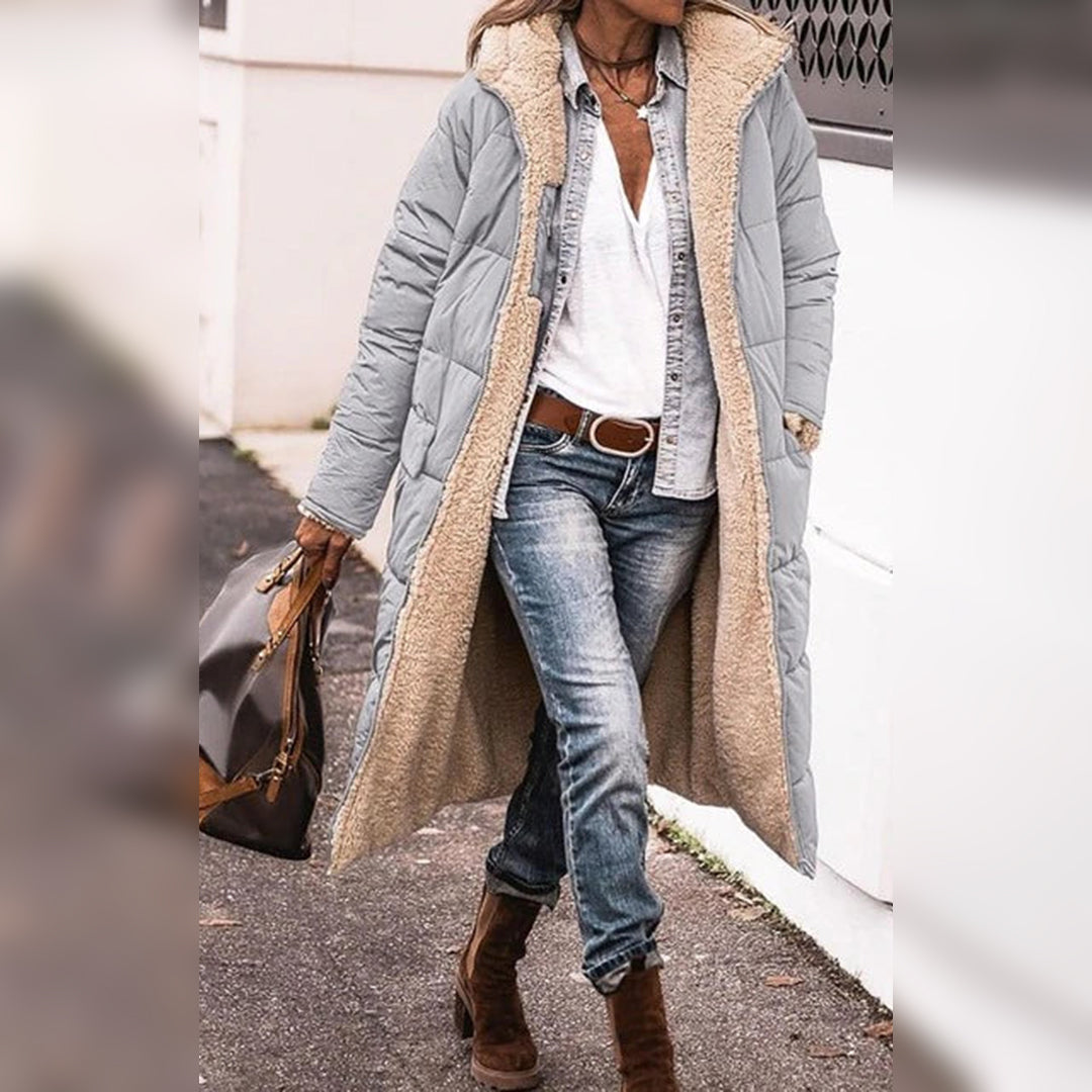 Long Winter Coat - Fleece Lined - Hooded - Long Puffer Coat - Long Overcoat Women-Grace Aura