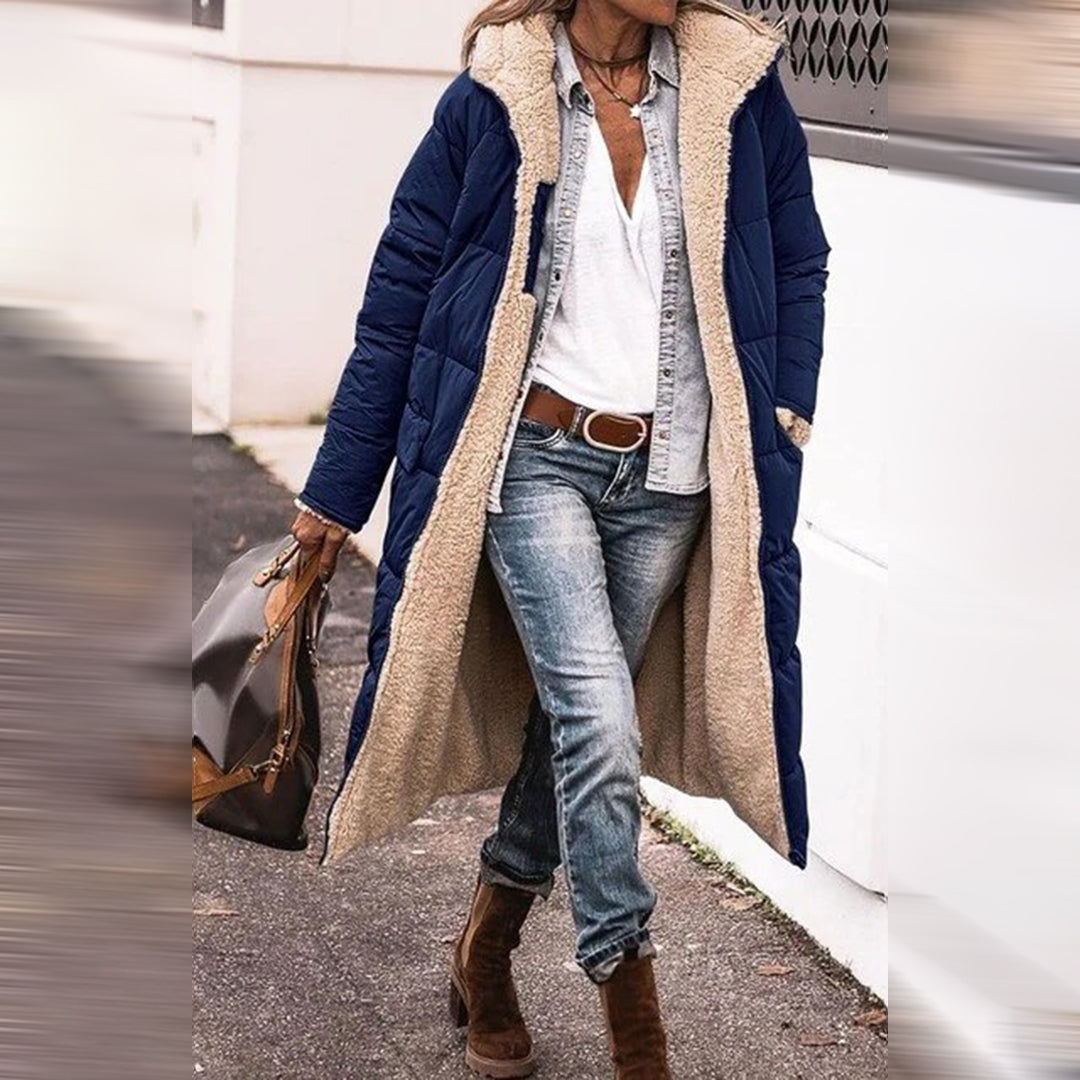 Long Winter Coat - Fleece Lined - Hooded - Long Puffer Coat - Long Overcoat Women-Grace Aura