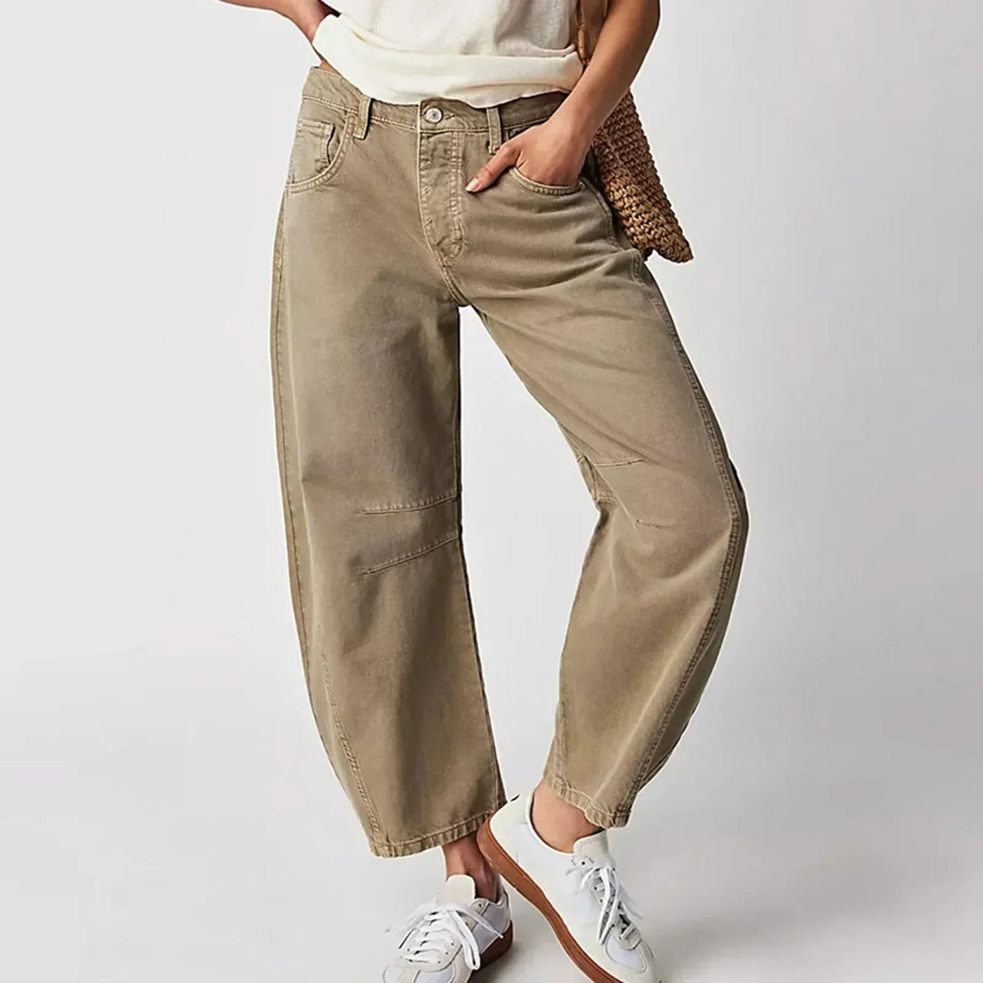 Loose Fit Jeans - Low Rise - Low Waist - Baggy Jeans - Women's Jeans-Grace Aura