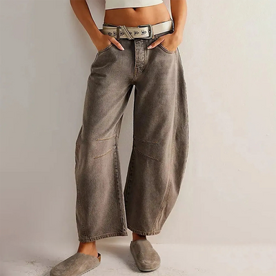 Loose Fit Jeans - Low Rise - Low Waist - Baggy Jeans - Women's Jeans-Grace Aura
