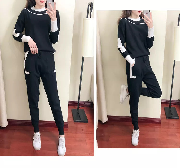 Loungewear Set - Long Sleeve - Loose Fit - Tracksuit - Two-Piece Set-Grace Aura