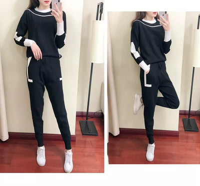 Loungewear Set - Long Sleeve - Loose Fit - Tracksuit - Two-Piece Set-Grace Aura