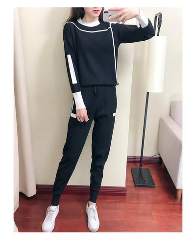 Loungewear Set - Long Sleeve - Loose Fit - Tracksuit - Two-Piece Set-Grace Aura
