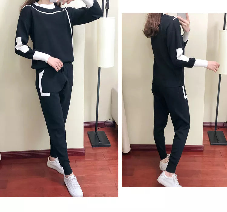 Loungewear Set - Long Sleeve - Loose Fit - Tracksuit - Two-Piece Set-Grace Aura