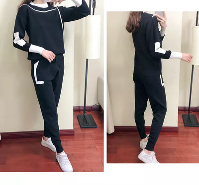 Loungewear Set - Long Sleeve - Loose Fit - Tracksuit - Two-Piece Set-Grace Aura