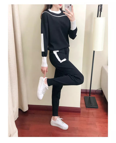 Loungewear Set - Long Sleeve - Loose Fit - Tracksuit - Two-Piece Set-Grace Aura