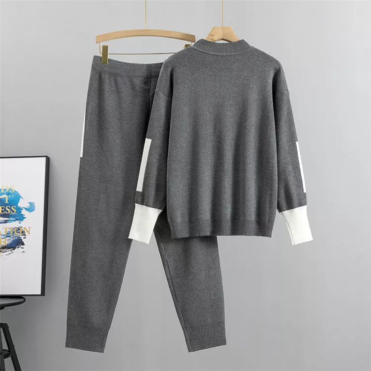 Loungewear Set - Long Sleeve - Loose Fit - Tracksuit - Two-Piece Set-Grace Aura