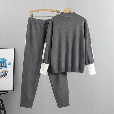 Loungewear Set - Long Sleeve - Loose Fit - Tracksuit - Two-Piece Set-Grace Aura