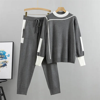 Loungewear Set - Long Sleeve - Loose Fit - Tracksuit - Two-Piece Set-Grace Aura