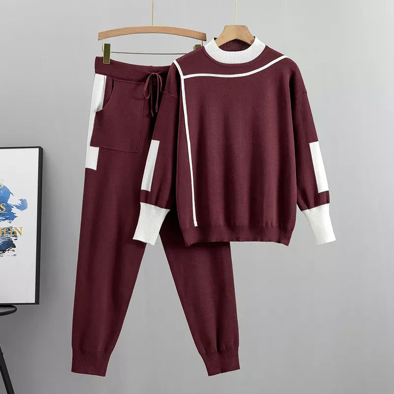 Loungewear Set - Long Sleeve - Loose Fit - Tracksuit - Two-Piece Set-Grace Aura