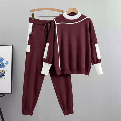 Loungewear Set - Long Sleeve - Loose Fit - Tracksuit - Two-Piece Set-Grace Aura