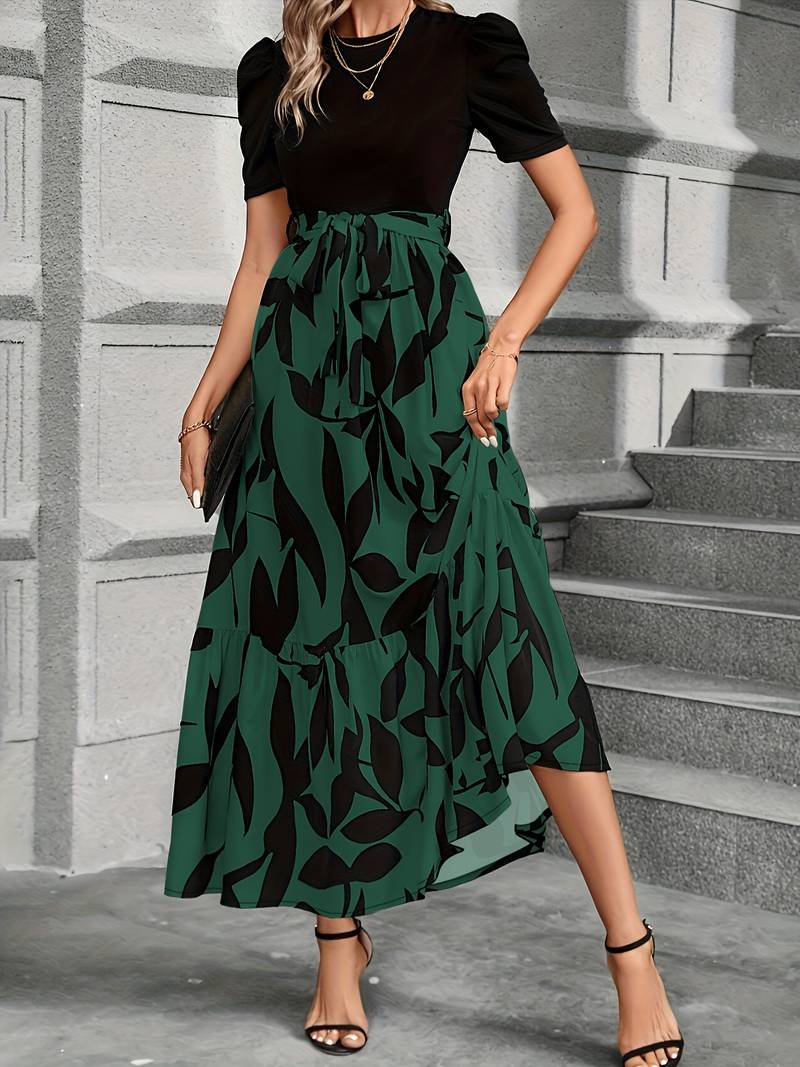Maxi Dress | Short Sleeve | Tie Waist | Maxi Sundress | Summer Dress-Grace Aura