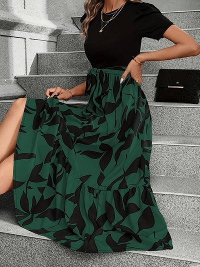 Maxi Dress | Short Sleeve | Tie Waist | Maxi Sundress | Summer Dress-Grace Aura