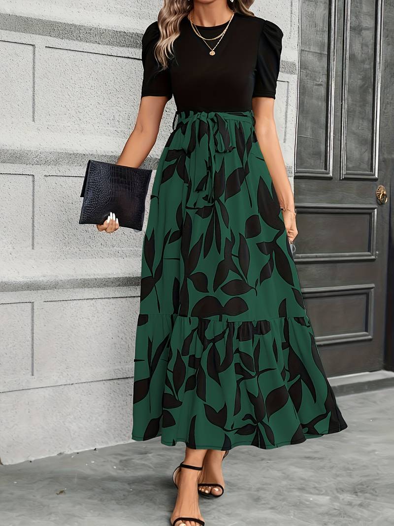 Maxi Dress | Short Sleeve | Tie Waist | Maxi Sundress | Summer Dress-Grace Aura