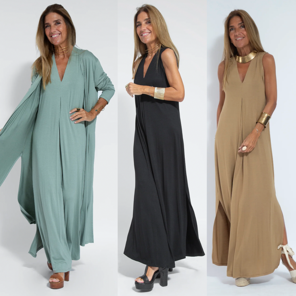 Maxi Dress and Cardigan - Women's Loose Fit Long Two-Piece Set for Summer-Grace Aura