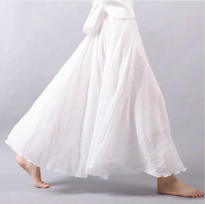 Maxi Skirt | Cotton | High Waist | Bell Skirt | Boho Maxi Skirt-Grace Aura