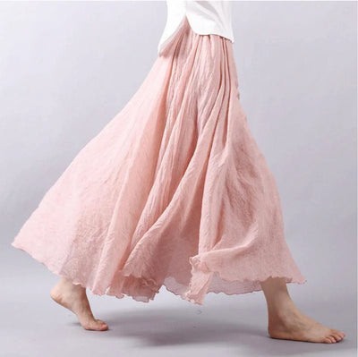 Maxi Skirt | Cotton | High Waist | Bell Skirt | Boho Maxi Skirt-Grace Aura