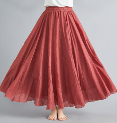 Maxi Skirt | Cotton | High Waist | Bell Skirt | Boho Maxi Skirt-Grace Aura