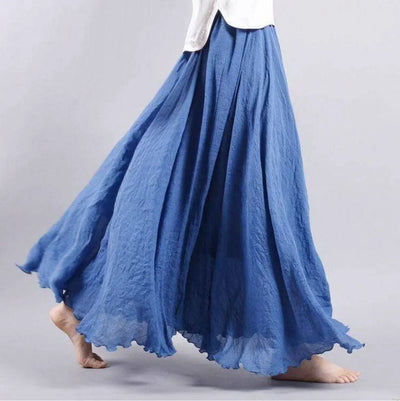 Maxi Skirt | Cotton | High Waist | Bell Skirt | Boho Maxi Skirt-Grace Aura