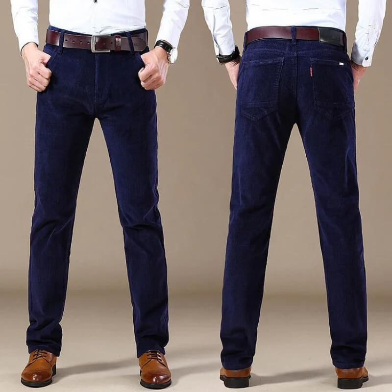 Men's Corduroy Pants | Regular Fit | Straight Leg | Corduroy Jeans | Men's Pants-Grace Aura