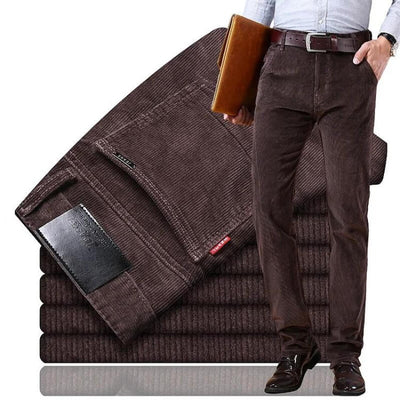 Men's Corduroy Pants | Regular Fit | Straight Leg | Corduroy Jeans | Men's Pants-Grace Aura