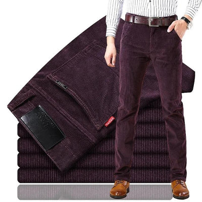Men's Corduroy Pants | Regular Fit | Straight Leg | Corduroy Jeans | Men's Pants-Grace Aura
