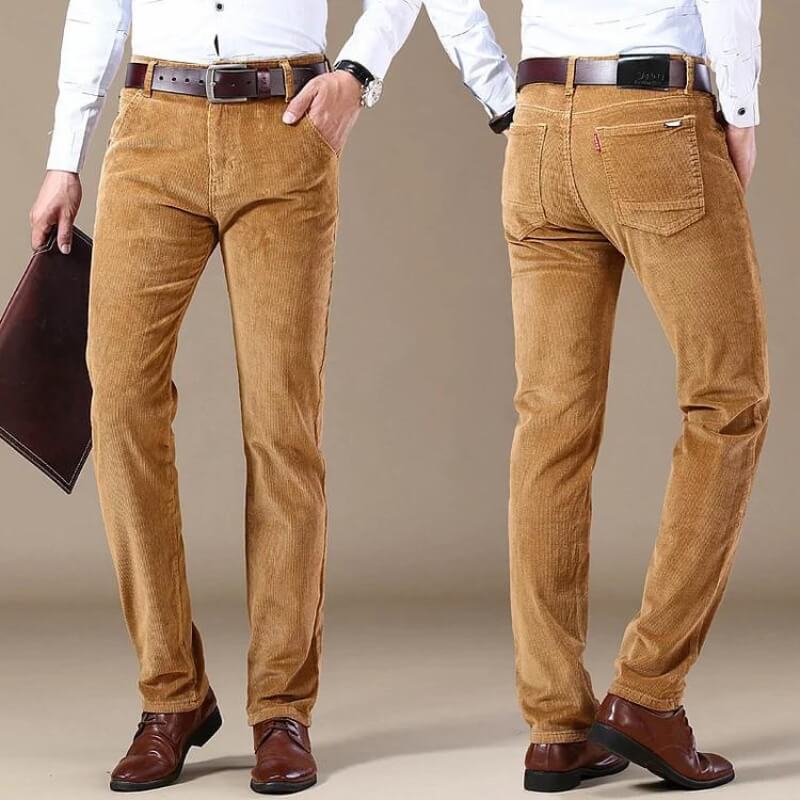 Men's Corduroy Pants | Regular Fit | Straight Leg | Corduroy Jeans | Men's Pants-Grace Aura