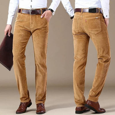 Men's Corduroy Pants | Regular Fit | Straight Leg | Corduroy Jeans | Men's Pants-Grace Aura