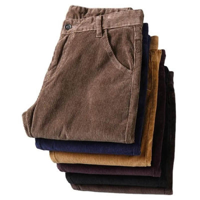 Men's Corduroy Pants | Regular Fit | Straight Leg | Corduroy Jeans | Men's Pants-Grace Aura