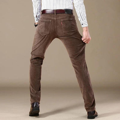 Men's Corduroy Pants | Regular Fit | Straight Leg | Corduroy Jeans | Men's Pants-Grace Aura