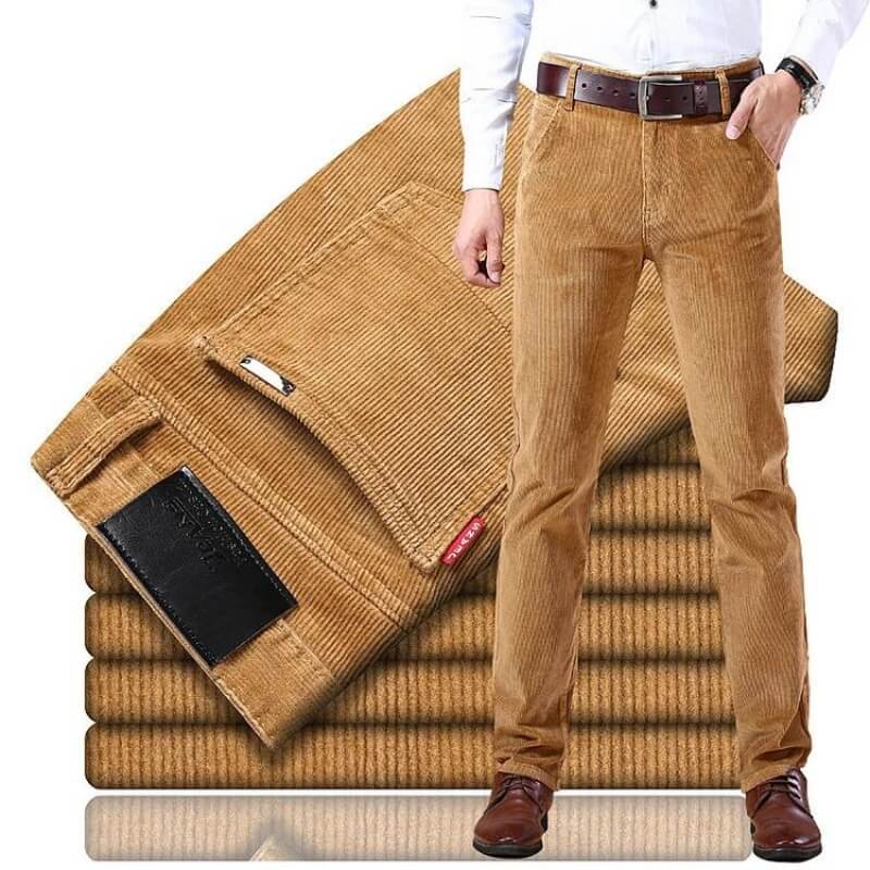 Men's Corduroy Pants | Regular Fit | Straight Leg | Corduroy Jeans | Men's Pants-Grace Aura