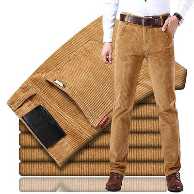 Men's Corduroy Pants | Regular Fit | Straight Leg | Corduroy Jeans | Men's Pants-Grace Aura