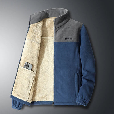 Men's Full Zip Fleece - Warm - Sport - Fleece Jacket - Men's Jackets-Grace Aura