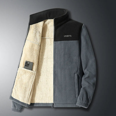 Men's Full Zip Fleece - Warm - Sport - Fleece Jacket - Men's Jackets-Grace Aura