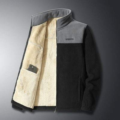 Men's Full Zip Fleece - Warm - Sport - Fleece Jacket - Men's Jackets-Grace Aura