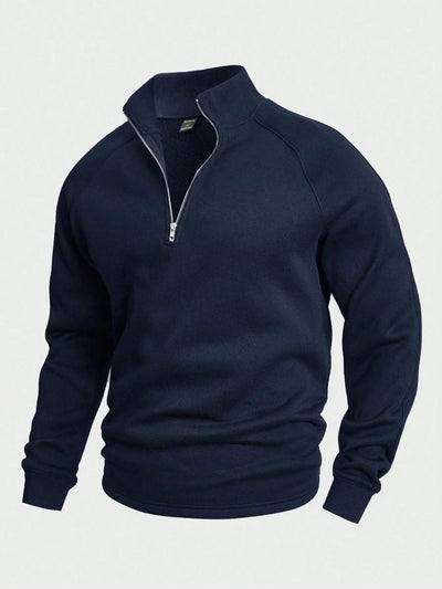 Men's Half Zip Pullover | Warm | Winter | Sweatshirt | Men's Quarter Zip Sweaters-Grace Aura