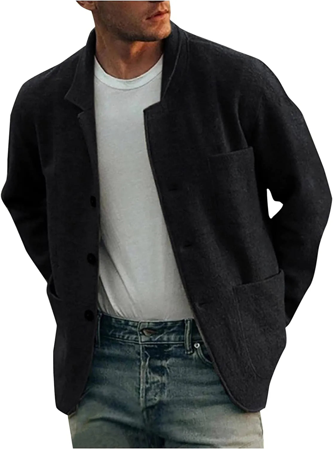Men's Jacket | Casual | Button-Up | Blazer Jacket | Overshirt Jacket-Grace Aura