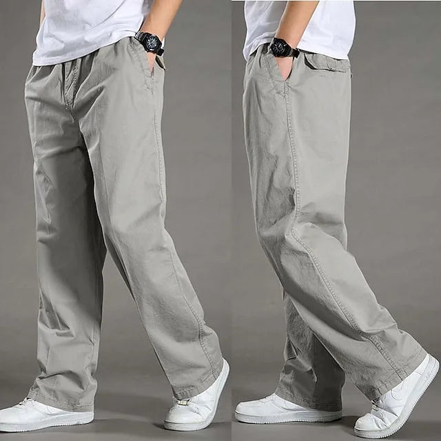 Men's Pants | Loose Fit | Cotton | Cargo Pants | Baggy Pants-Grace Aura