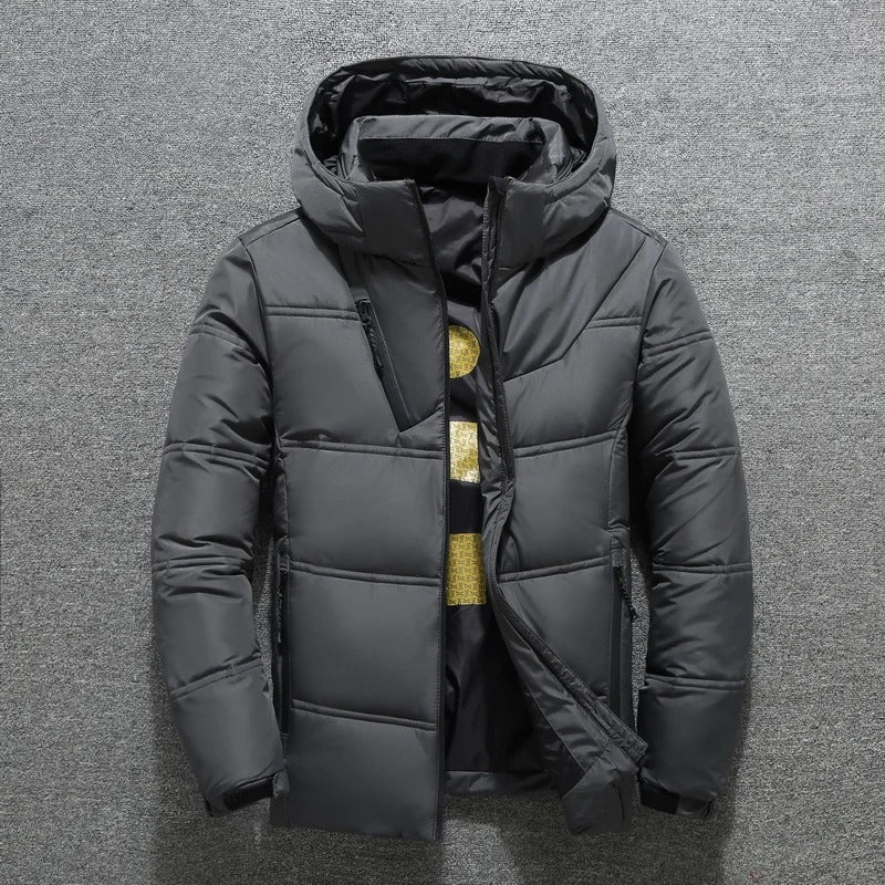 Men's Puffer Jacket - Hooded - Padded - Down Jacket - Winter Jacket-Grace Aura