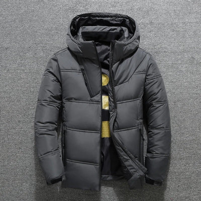 Men's Puffer Jacket - Hooded - Padded - Down Jacket - Winter Jacket-Grace Aura