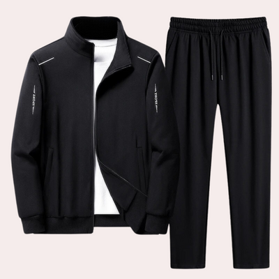 Men's Tracksuit - Zip-Up - Elastic Waist - Jogging Suit - Men's Activewear-Grace Aura