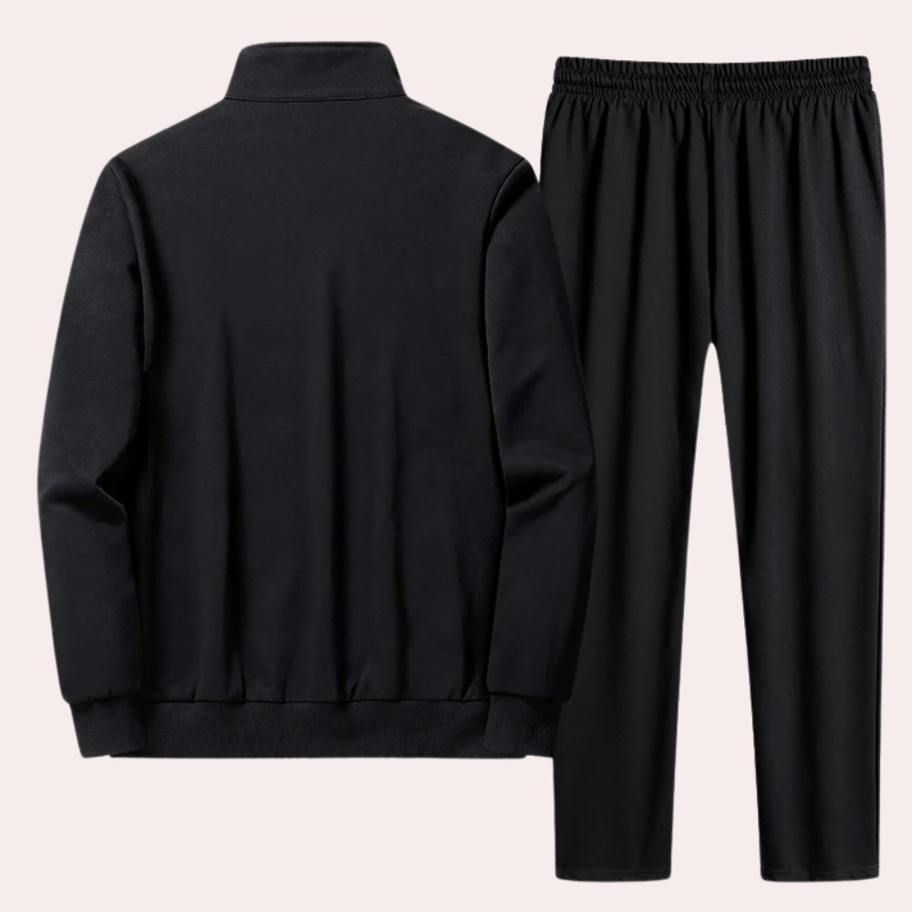 Men's Tracksuit - Zip-Up - Elastic Waist - Jogging Suit - Men's Activewear-Grace Aura